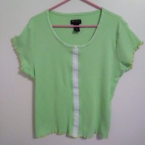 AXCESS LIZ CLAIBORNE Women's Blouse Green Large